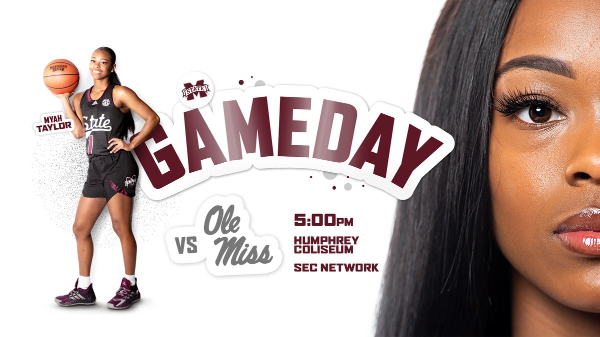 HailStateWBK's tweet photo. Rivalry GAMEDAY! 

🆚 Ole Miss
⏰ 5PM
🚪 4PM
👕 BLACK
📺 @SECNetwork 
💻 https://t.co/sCqDh544sF
📱 https://t.co/YMsVJSfgNA
📻 https://t.co/a0mTknila9
📊 https://t.co/ozZsKeecTu

#HailState🐶 | @myah_taylor https://t.co/dSEpvin46P