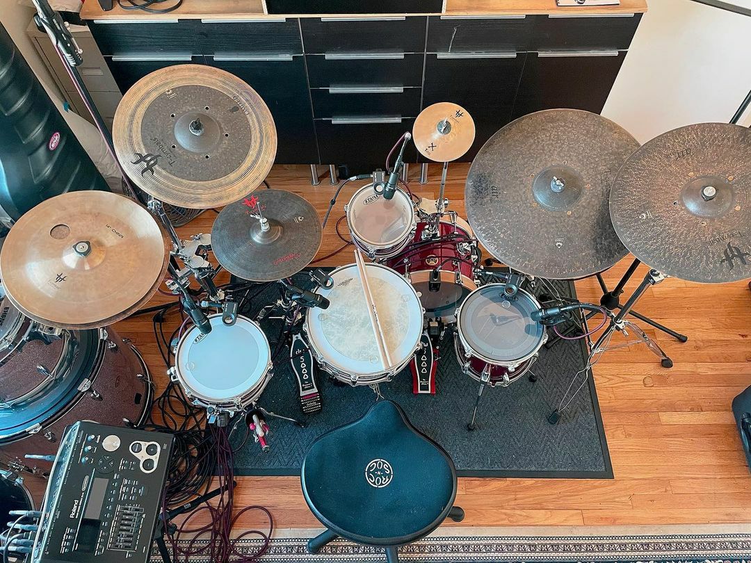 We approve 🤘🔥

#Repost <a href="/jeremy_ries/">jeremyries</a>
・・・
I guess I haven’t shown off my babies in a while.
@tcymbals_official  <a href="/pighogcables/">Pig Hog Cables</a>  <a href="/roland_vdrums/">Roland V-Drums</a>  <a href="/evansdrumheads/">EVANS Drumheads</a> <a href="/dwdrums/">Drum Workshop, Inc.</a> @officialtamadrums

#tcymbals #cymbals #cymbaladdict