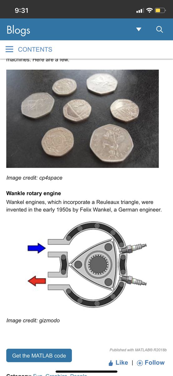 The wiki page makes it seem like there isn’t much of importance with the Reuleaux Triangle, besides being used for coinage, or some stupid bike. But the Wankel engine is an interesting engine, using this geometric design  https://en.m.wikipedia.org/wiki/Wankel_engine