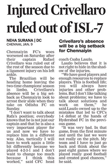 “...everybody knows that Rafa is not just our captain and that he is also a very important player for us,” said #CFC coach Csaba Laszlo. 

#MasterRafa #AllInForChennaiyin  #Indianfootball #ISL  #CFCOFC