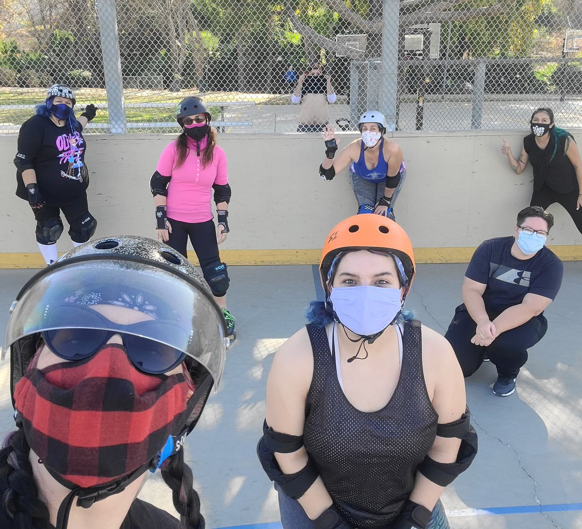 InfinityRollerD's tweet photo. A little socially distanced, much needed skate time. We can't wait to do this on the regular again. #wemissthis #2021 #gettingwarmedup #infinityrollerderby #infinitydontstop #freshair #keeprollin #getinyourskates #skatetherapy https://t.co/olob4MUUf9