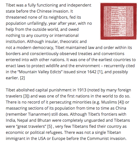 1.2) "Tibet has always belonged to China"On the same note, some of them claim that Tibet had never been independent or recognised as a sovereign state by other nations. Yet that is not the case:  https://bit.ly/3nuTP5Y&nbsp;