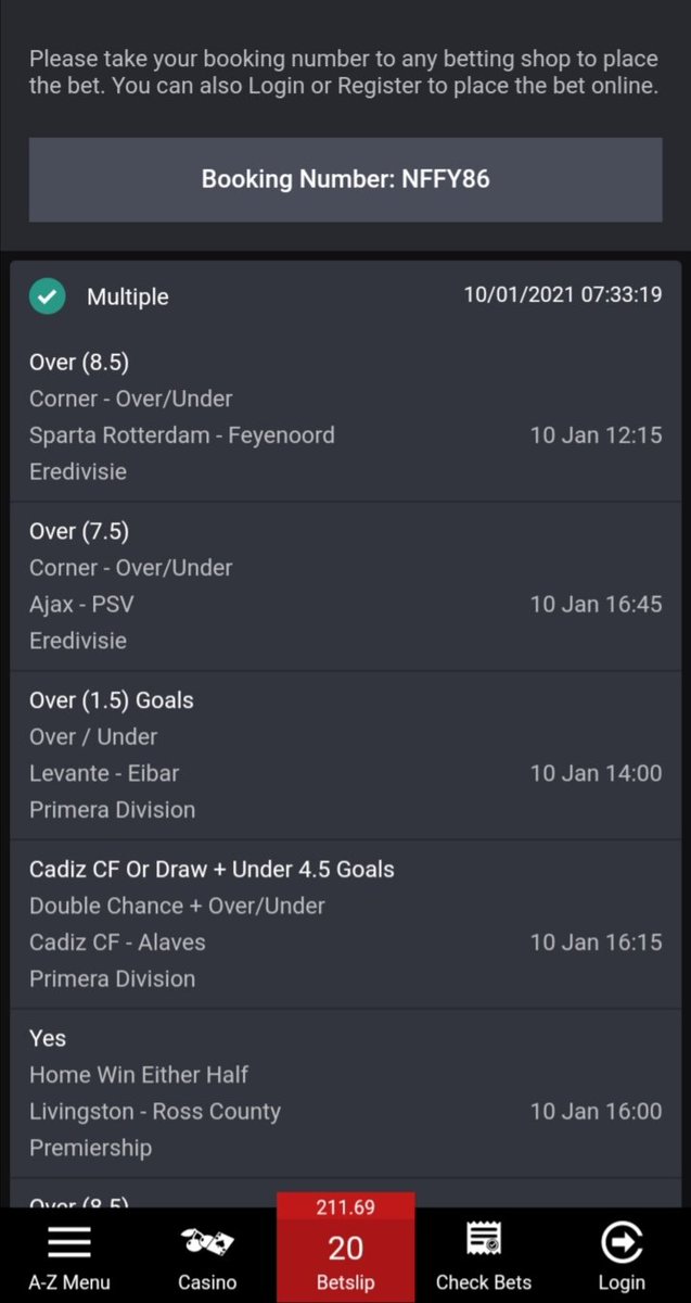 211 Odds on Bet9ja 🍀

Code 👉NFFY86

Green Luck