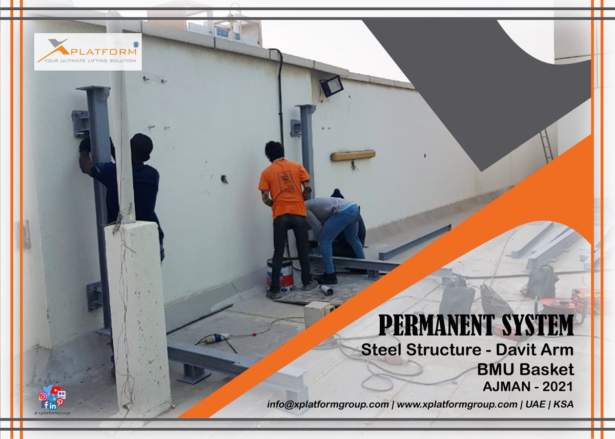 Xplatformgroup's tweet image. Shurafa Tower
Steel Structure-Davit Arm-BMU Basket
Ajman-2021

info@xplatformgroup.com
xplatformgroup.com

#Projects2021 #xplatformprojects #cradles #bmu #scaffolding #cleaning #platforms #aluminum #scissor #lift #elevator #cleaning #glass #XplatformGroup #uae #ksa