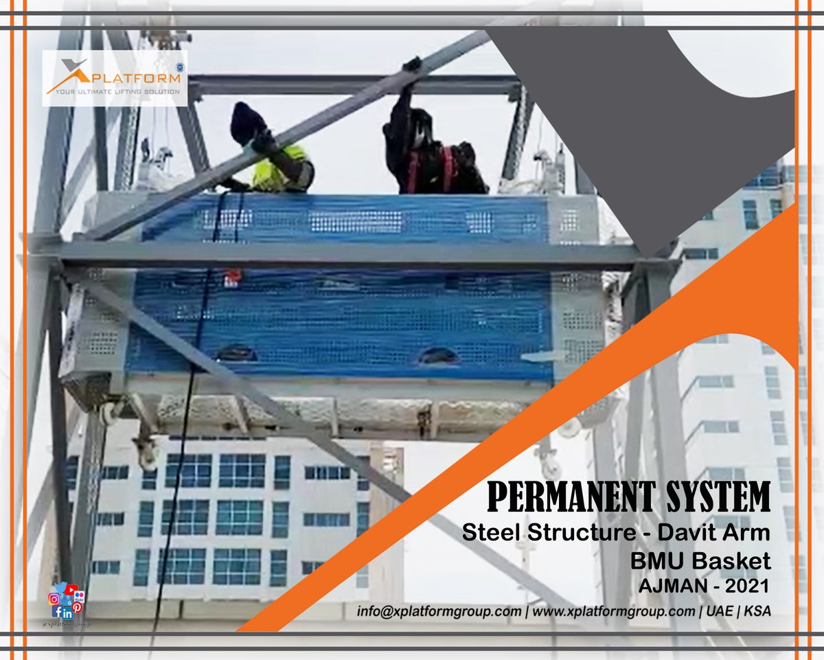 Xplatformgroup's tweet image. Shurafa Tower
Steel Structure-Davit Arm-BMU Basket
Ajman-2021

info@xplatformgroup.com
xplatformgroup.com

#Projects2021 #xplatformprojects #cradles #bmu #scaffolding #cleaning #platforms #aluminum #scissor #lift #elevator #cleaning #glass #XplatformGroup #uae #ksa