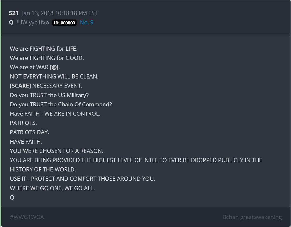 Now watch what happens next. Dems will move to blame INSURRECTION on Trump and how he was coordinating with the Q Conspiracy...Then...First Marker. 11.3 is confirmed. 1/13 <-- 7/10 =017 GO. [10] Days. Darkness. CHECKMATEThe Storm Is Upon Us....