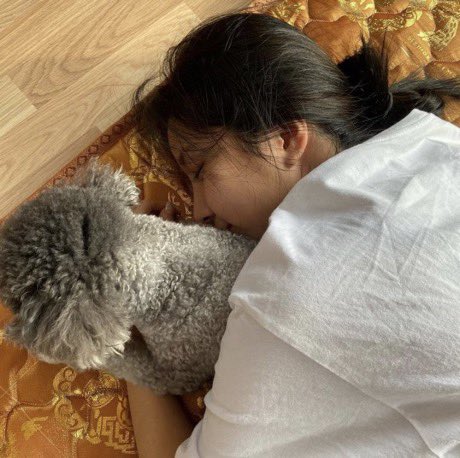 alpelise's tweet photo. call this mf ugly but she’s cuddling him and not you so who won https://t.co/dbbYOniyUg