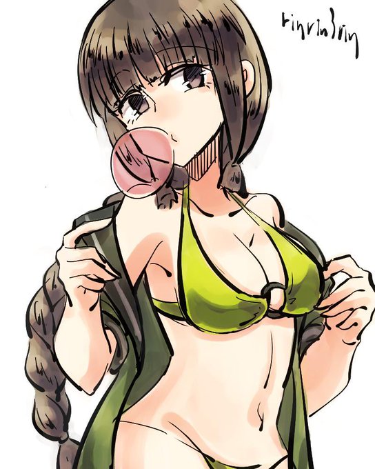 #くそ寒いので水着絵を貼る
大北、二航戦、夕立
夏になったらまた水着絵いっぱい描きたい! 