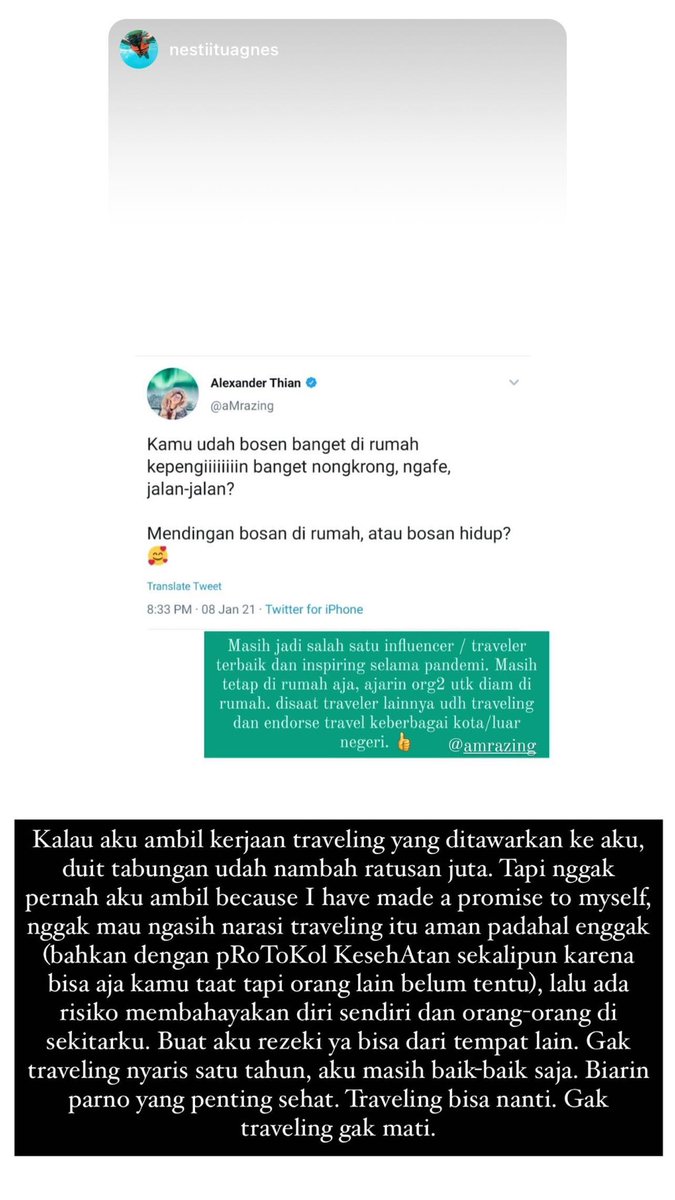 aMrazing's tweet photo. Yang terpaksa wfo karena tuntutan mengharuskan kalian demikian, mad respect to you and please stay safe. 

Yang wfh dan nggak ke mana-mana walau bosen, thank you so much. Be patient a lil longer. You rock.

Yang jalan-jalan mulu dan sebodo amat dan berisiko jadi pembunuh: pler u https://t.co/qxkadxNYce