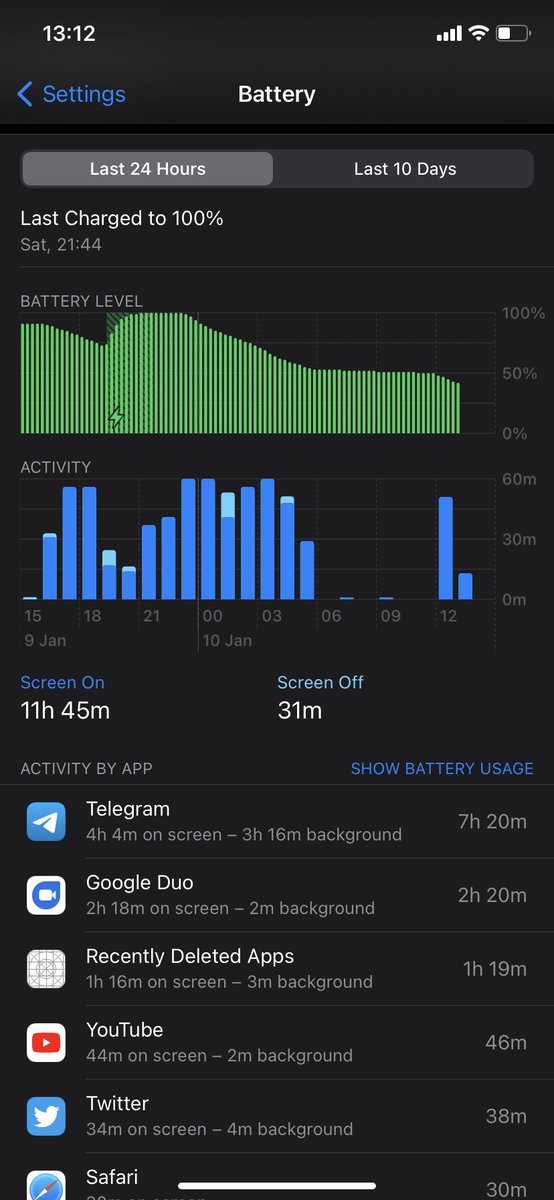 rushilandrews's tweet image. @telegram Please have a check on the background activity for Telegram for iOS. It has been a pain. No other app runs this much in the background. 🤦🏻‍♂️ #Telegram #TelegramiOS