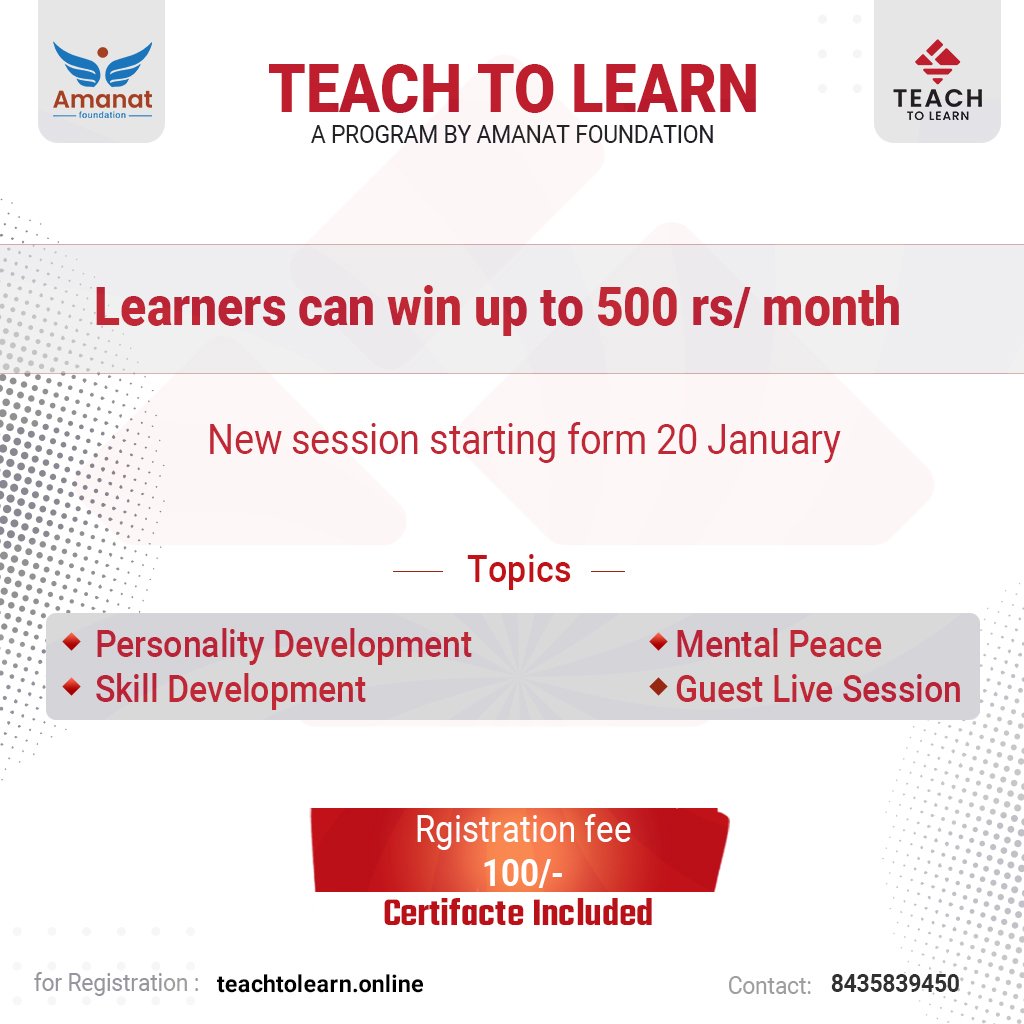 AmanatOfficials's tweet photo. Join the session and get the best outcome ever...learn online 
Register here - https://t.co/vJXL6IiTlA 

#online #onlineclasses #personalitydevelopment #skills #skilldevelopment #motivationalspeaker #vocalforlocal #writing #cintentwriter #growthmindset #mentalhealth #mentalhealth https://t.co/NByJIfXCop