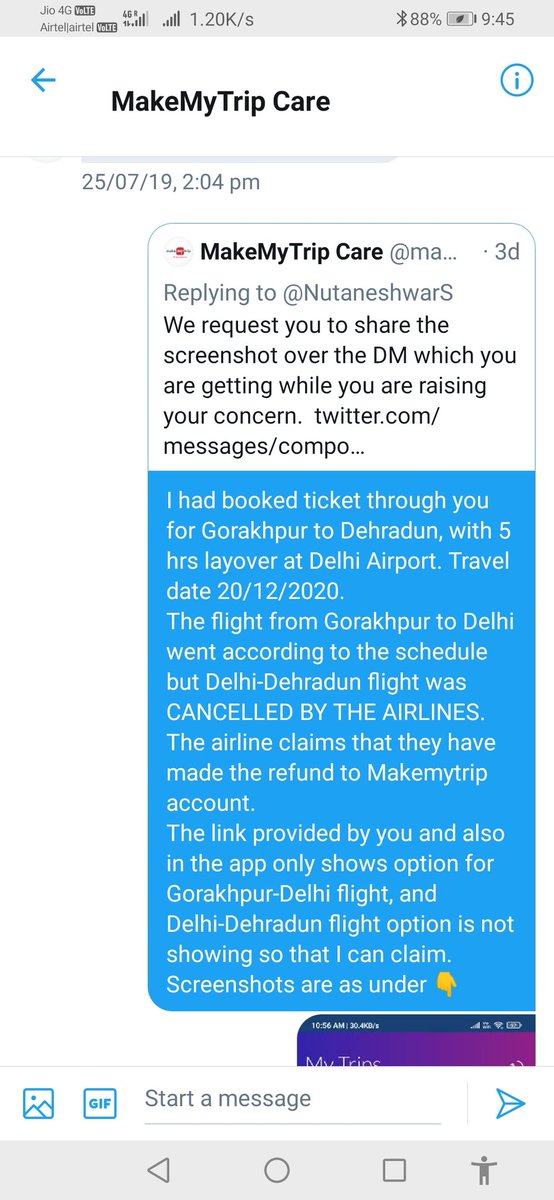 ShashwatAbhi's tweet photo. @PMOIndia @Narendramodi @PiyushGoyalOffc kindly help, @makemytrip have looted 1000s of customers in this pandemic time. It has been days since I hv been raising my voice bt no response fraud @makemytrip asks 4 the matter & whn given all proofs they again ask th same. https://t.co/HEYEtu7MmV