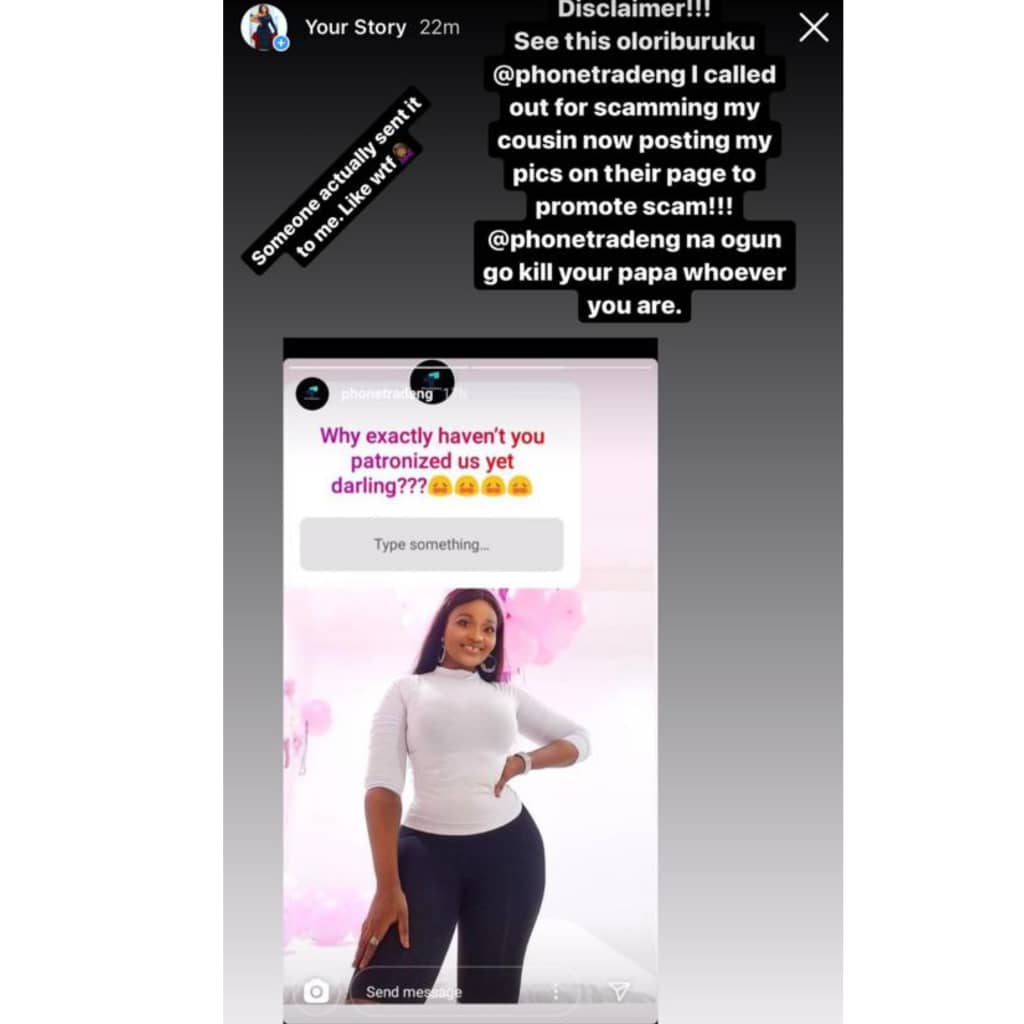 realjohnukeje's tweet photo. @SHAKIRAAH @officialEFCC @PoliceNG This is way overboard. How can people be so heartless. After scamming someone of hard earn money this idiots are now using the victim's pictures including kids to attract more victims. Pls avoid and report @phonetradeng on Instagram https://t.co/zfGmKXbc7J