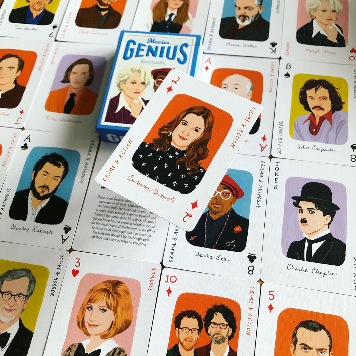 When you afternoon game of Movies Genius playing cards comes with added Broccoli - glad to see one of the driving forces behind Bond represented. 

#barbarabroccoli #womeninfilm #producers #directors #creators #movies #playingcards