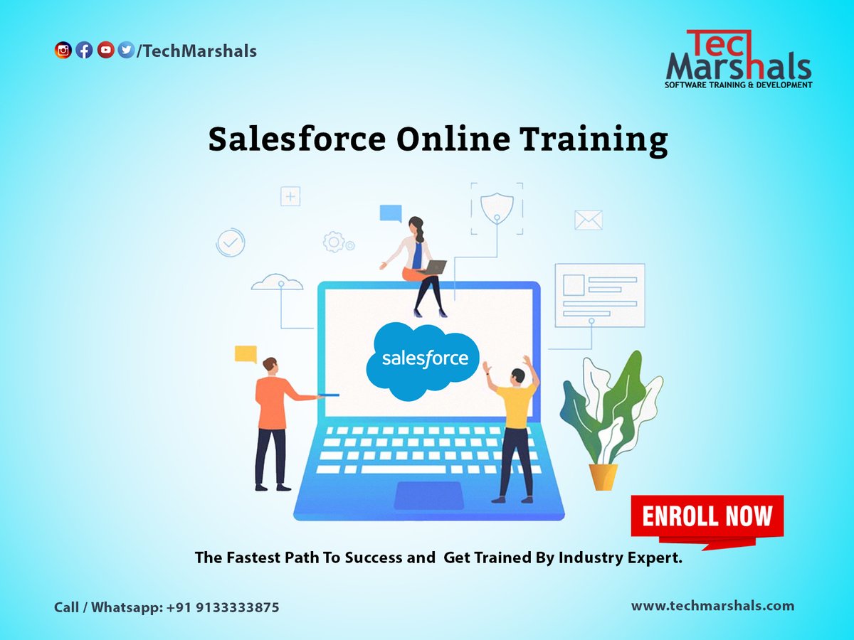 TechMarshals's tweet photo. Salesforce CRM 100 Days Online Training Program by Industry Expert with 100% Practicals.
Limited Seats - Enroll Now 
Call / WhatsApp: +919133333875
Visit: https://t.co/dx3EeoANz6 https://t.co/pYMfOf5RXQ
