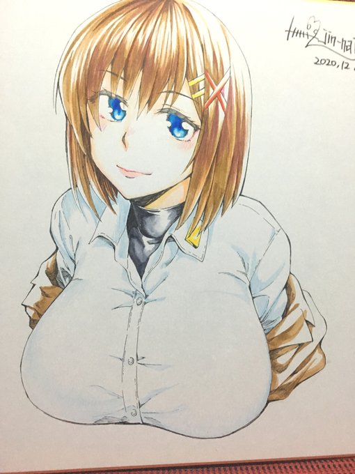 人にあげるために年末に描いたはやての色紙絵 