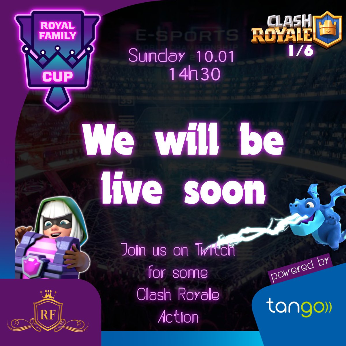 Royal Family eSports (@royalfamilylu) on Twitter photo It’s time for some Clash Royale! The #RoyalFamilyCup powered by <a href="/tangoluxembourg/">Tango</a>. 
We are live on twitch with #tim_karacast and <a href="/ItzNafu/">Itz_Nafu</a>!
50€ are on the line and the the lead in the race for the 530€ prize in the big finals!
Check out our Twitch for the live action! #RFCup It’s time for some Clash Royale! The #RoyalFamilyCup powered by <a href="/tangoluxembourg/">Tango</a>. 
We are live on twitch with #tim_karacast and <a href="/ItzNafu/">Itz_Nafu</a>!
50€ are on the line and the the lead in the race for the 530€ prize in the big finals!
Check out our Twitch for the live action! #RFCup