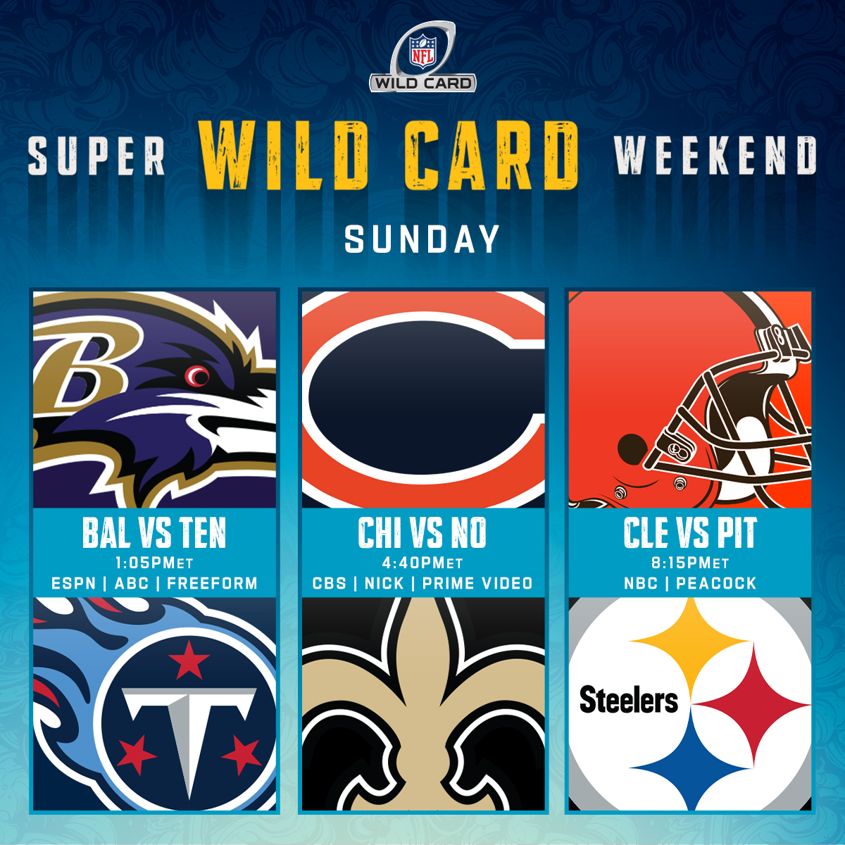 nfl schedule for this coming weekend