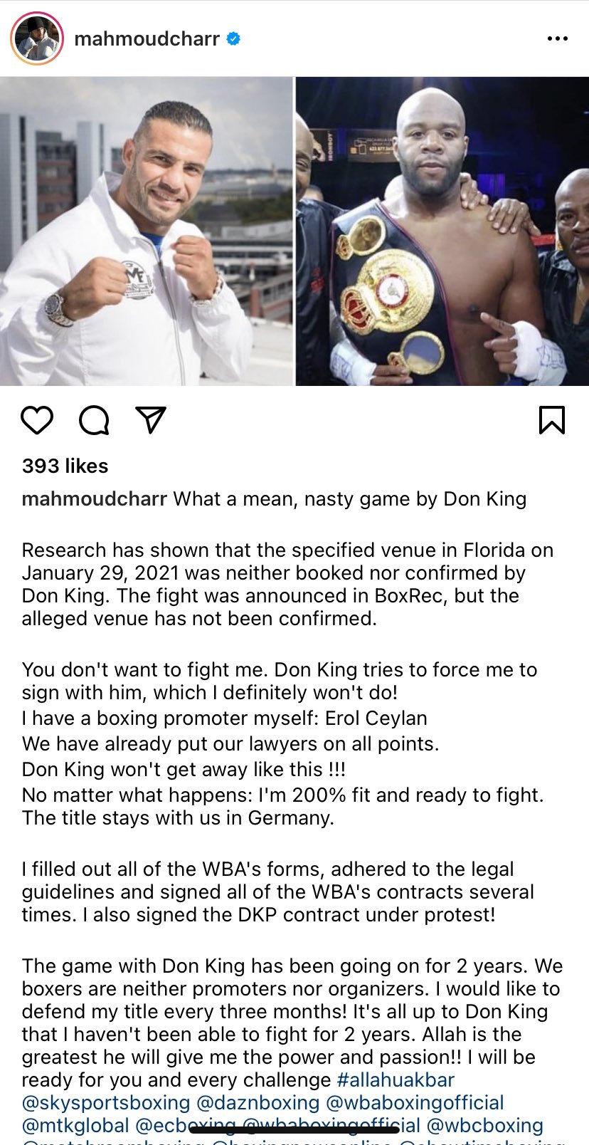 Charr On Don King Card Nothing Looks Serious Big Fight Weekend