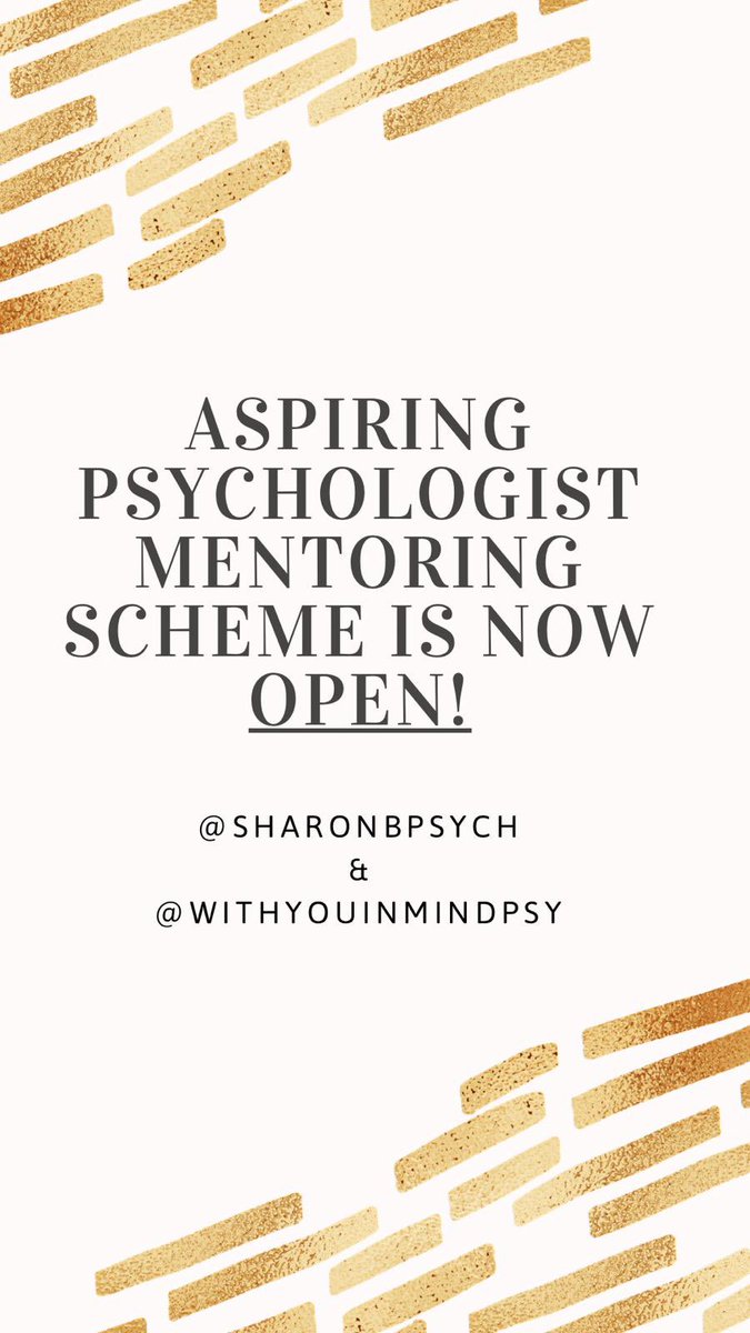SharonBPsych's tweet photo. *PSYCHOLOGY MENTOR SCHEME SIGN UP IS OPEN* @withyouinmind_ 

Sign up to be mentored:
https://t.co/qbyaKMHtY0

Sign up to be a mentor:
https://t.co/YB9bWOO519

If you want to be both a mentor and mentee PLEASE COMPLETE BOTH FORMS https://t.co/ad2VRaOt3U
