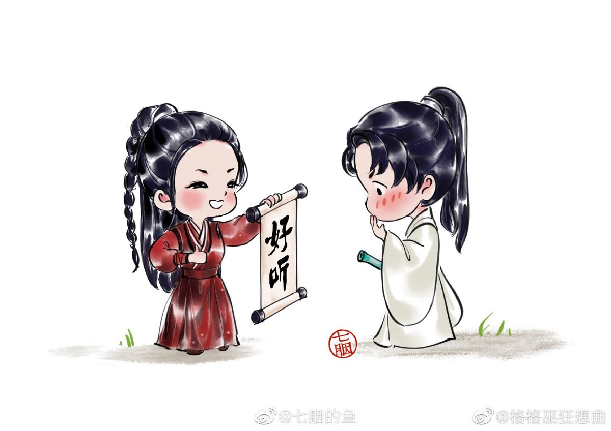 ningjureerat's tweet photo. Cute cartoon drawings of #Aphei and #XieYun like them, good for your heart.
#周翡 #赵丽颖 #王一博 #WangYibo https://t.co/bOPd9YsLHM