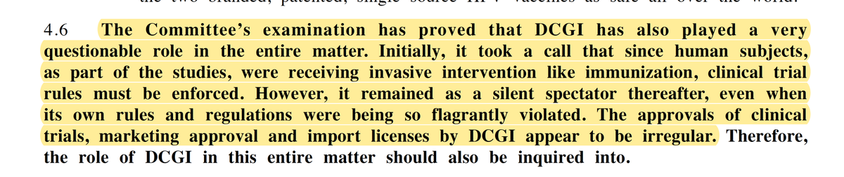And this scathing comment about the role of the drug regulator! 
