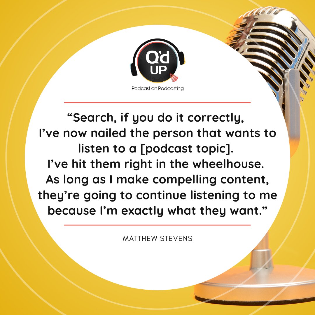 QdUp_Podcast's tweet photo. In this episode, learn how to use SEO to find long-term listeners with guest @MatthewS_NFL.

Hosted by @QdUpAudio and @TheRealPodVader 🚀🚀🚀

Join us on the link below:
👉 https://t.co/OZ0gCPEL6z 👈 https://t.co/xdfiU8MpZX