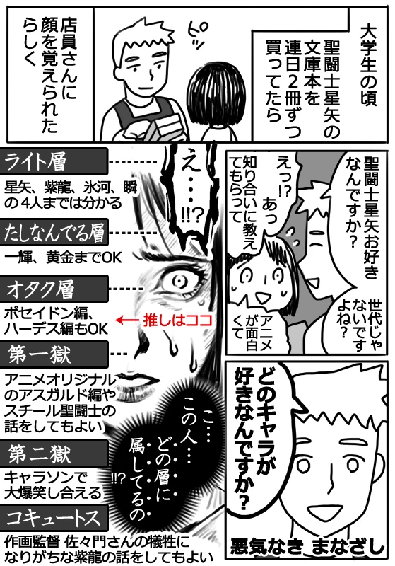 本屋の店員に聖闘士星矢で好きなキャラは誰か聞かれたので？試しに答えた結果www