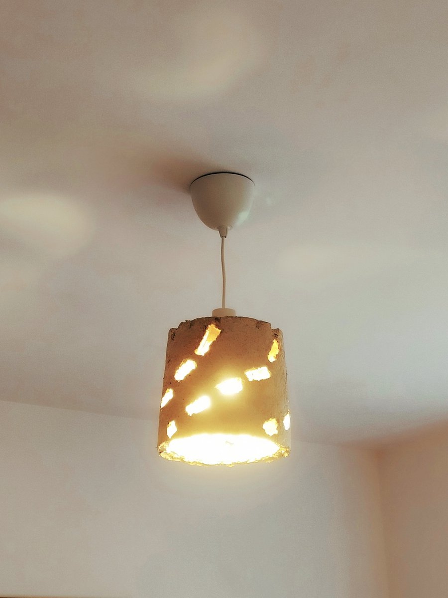physicsDrB's tweet photo. Grew my own lamp shade over the holidays out of mycelium. #ecovative Amazing mycelium https://t.co/yaTl8X1yao