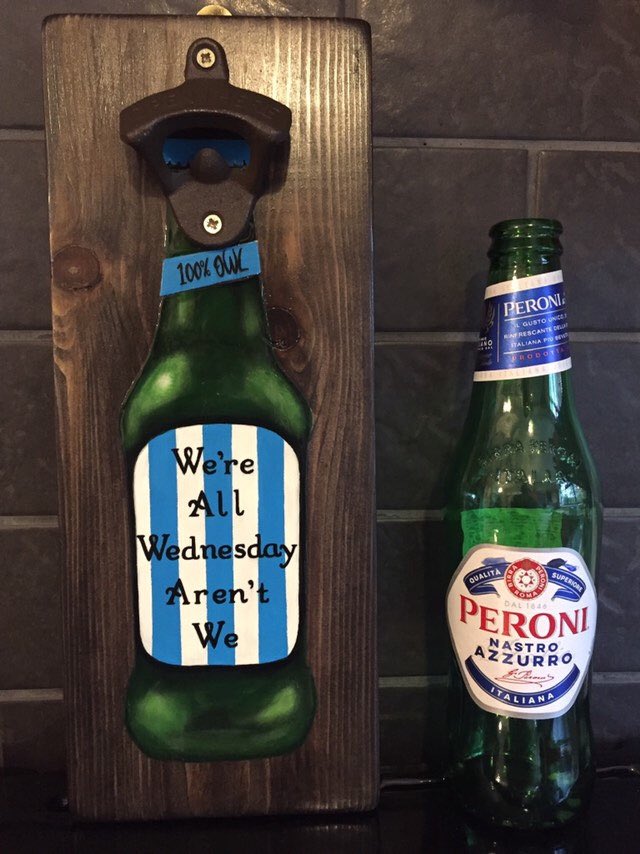 happyartsuk's tweet photo. Sheffield Wednesday Magnetic Bottle Opener 🍺⚽️ #Owls #wawaw #sheffield #magneticbottleopener #coolgifts #crafts #arts&Crafts #bardecor #barstuff #bargifts #homebar #garagebar #shedbar #barinthegarden #bar#sheffieldwednesday #swfc #swfcgifts #mancavegifts https://t.co/EIkwcmINKf https://t.co/IKMZnJEfTD