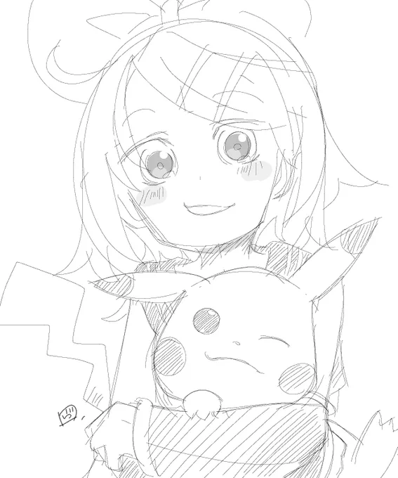 久しぶりの即興ラクガキ。

リンちゃん×ピカチュウ⚡️ 