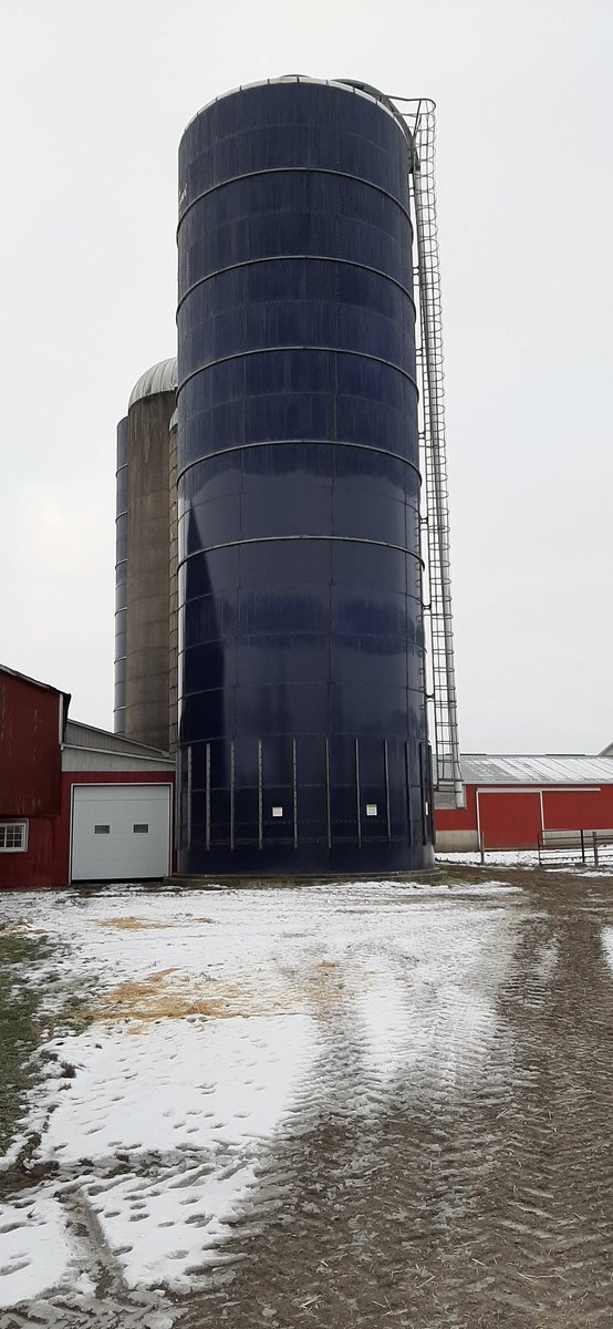 On these frosty mornings,  it's always a good time to check how full the silos are with the frost line.