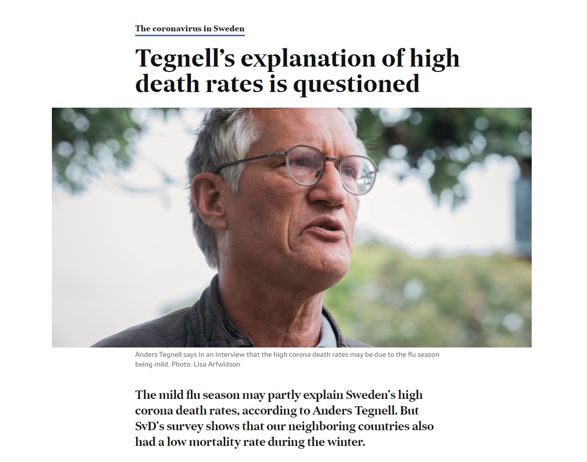 BTW - in September, Ivor Cummins was cited by Anders Tegnell, the architect of Sweden's no-lockdown policy. This stuff is influential.