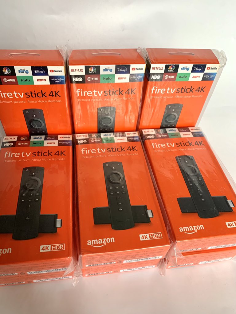 Planetex2's tweet photo. Now in stock : Brand new,sealed US Model Amazon Fire TV Stick 4K with Alexa voice control. 

Stream your favorite TV shows, movies, news and sports .
N30,000. 

No more cable bills
DM for order. Please re tweet when you see this. Thank you. https://t.co/wF5066arSV