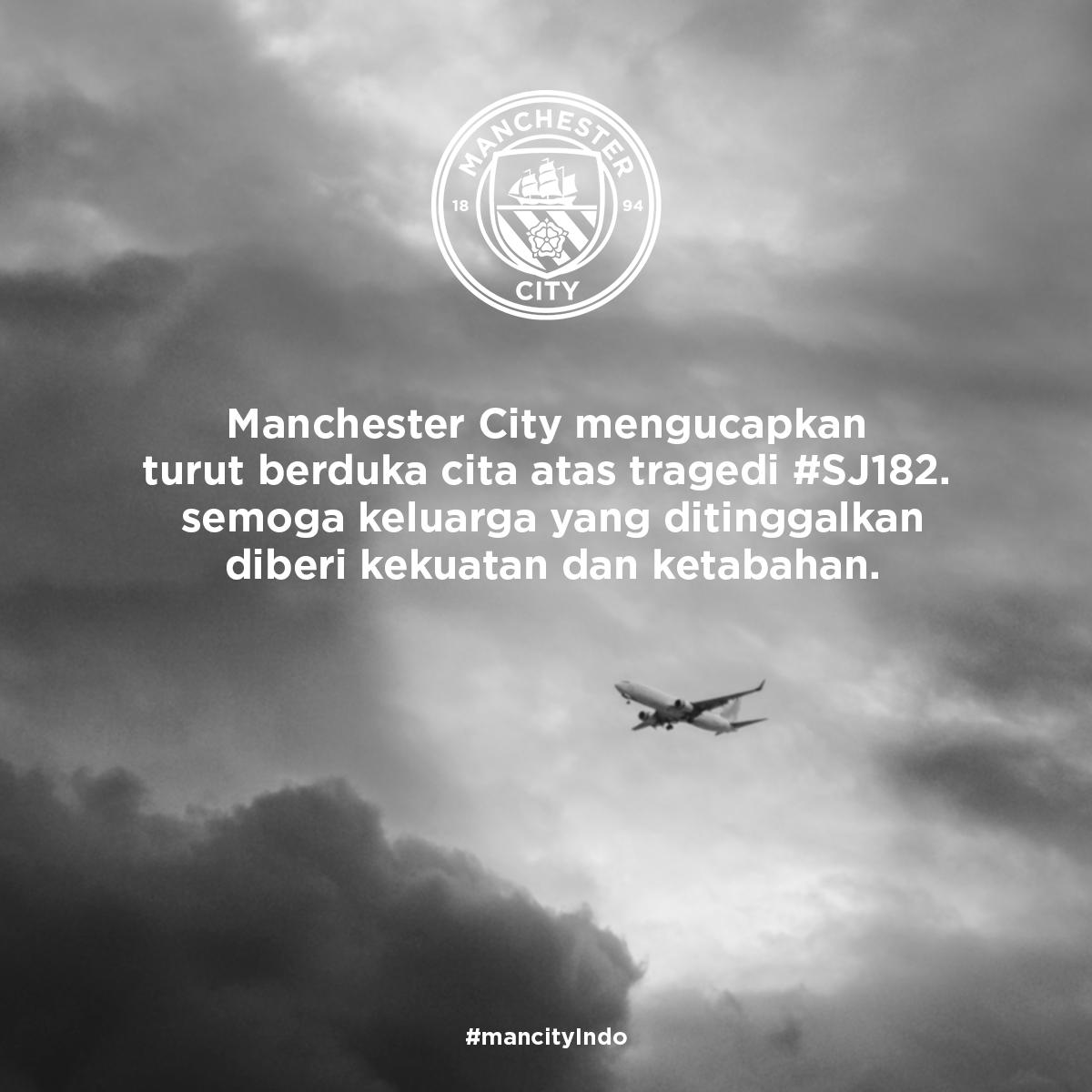 mancityIndo's tweet photo. Doa terbaik untuk para korban dan keluarga yang ditinggalkan 🙏🏼

🔷 #mancityIndo #PrayForSriwijayaAir #SJ128 https://t.co/aKNn9HBKCC