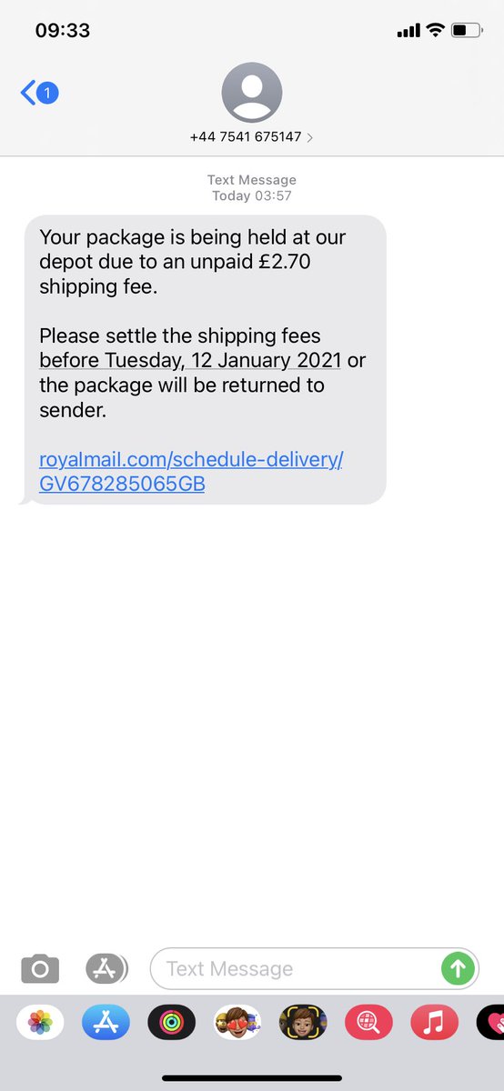 1987Cameron's tweet photo. @RoyalMail is this a scam ? https://t.co/3D7v4yLZx8