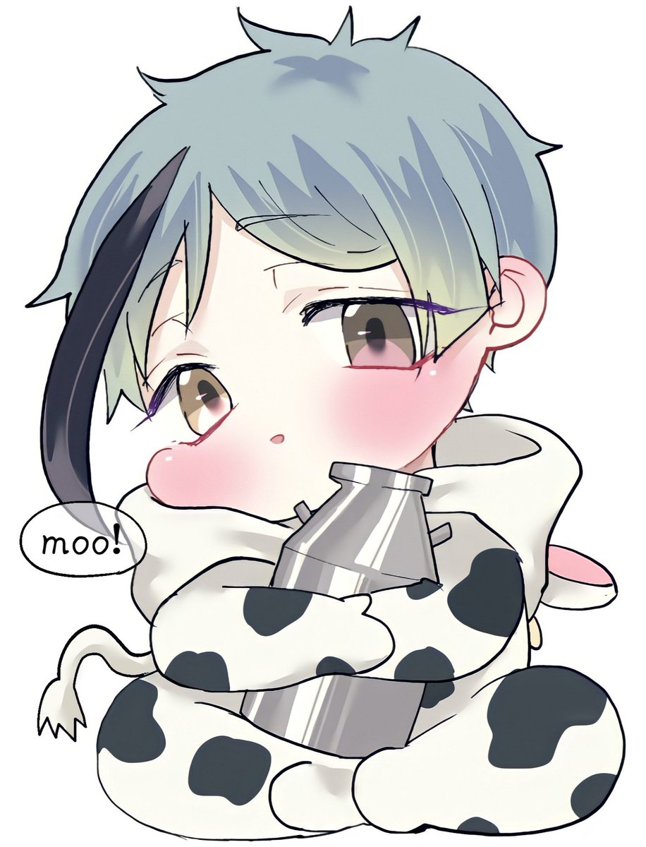 「ミルクタンクを抱えてる?きぐるみ?くん落書き 」|🍭くち🍭4月2日までリプ返のろのろ🐢すみませんのイラスト