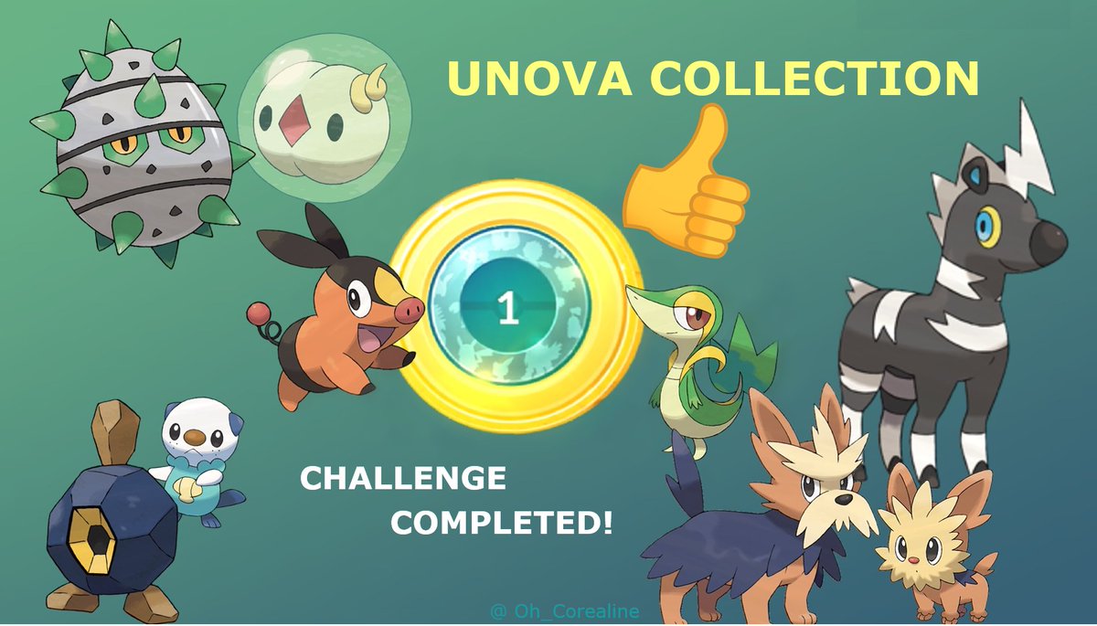 Oh_Corealine's tweet image. What a week! Have you completed the #Unova Collection Challenge quest? Did you encounter a shiny #snivy? 
#PokemonGO #Pokemon