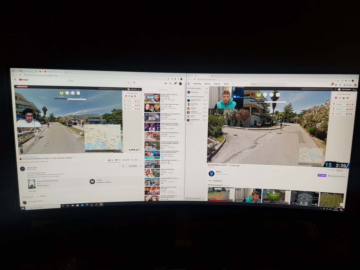 BlackOutGamiing's tweet photo. Watching both streams back synced at the same time 👌 Geoguesser Battle Royale is hitting different right now. @Vikkstar123 @wroetoshaw @Calfreezy @ZerkaaHD https://t.co/QArq7baTZ6