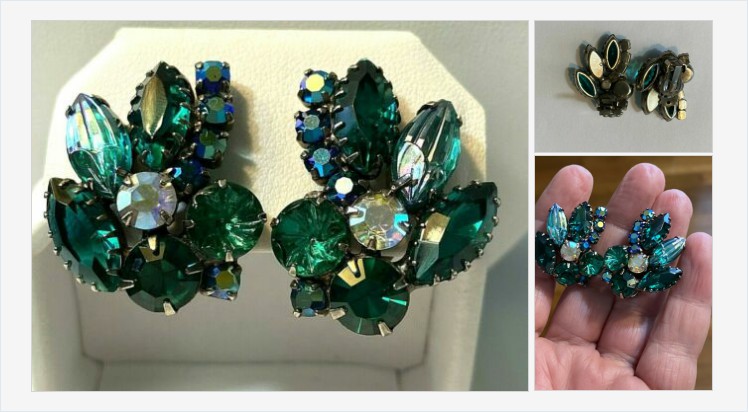 Vintage Green Peacock Aurora Borealis Molded Leaf Rhinestone Clip On Earrings | eBay #cliponearrings #vintageearrings #rhinestoneearrings #vintagecostumejewelry #costumejewelry #vintagejewelry 
https://t.co/jYzGnA0P1S
(Tweeted via https://t.co/mAAOTDGYZx) https://t.co/lZMNBjReOr