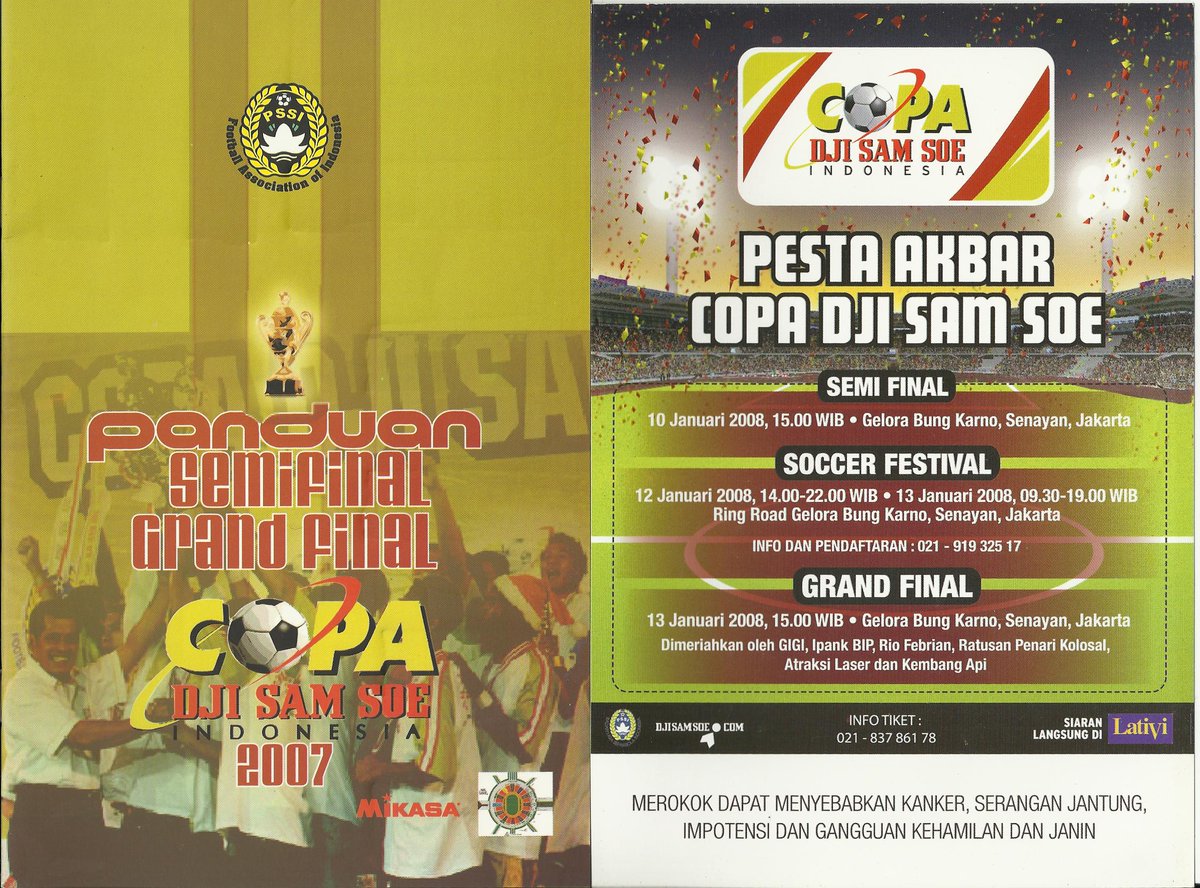 10 January 2008
Copa Indonesia
Bung Karno Stadium