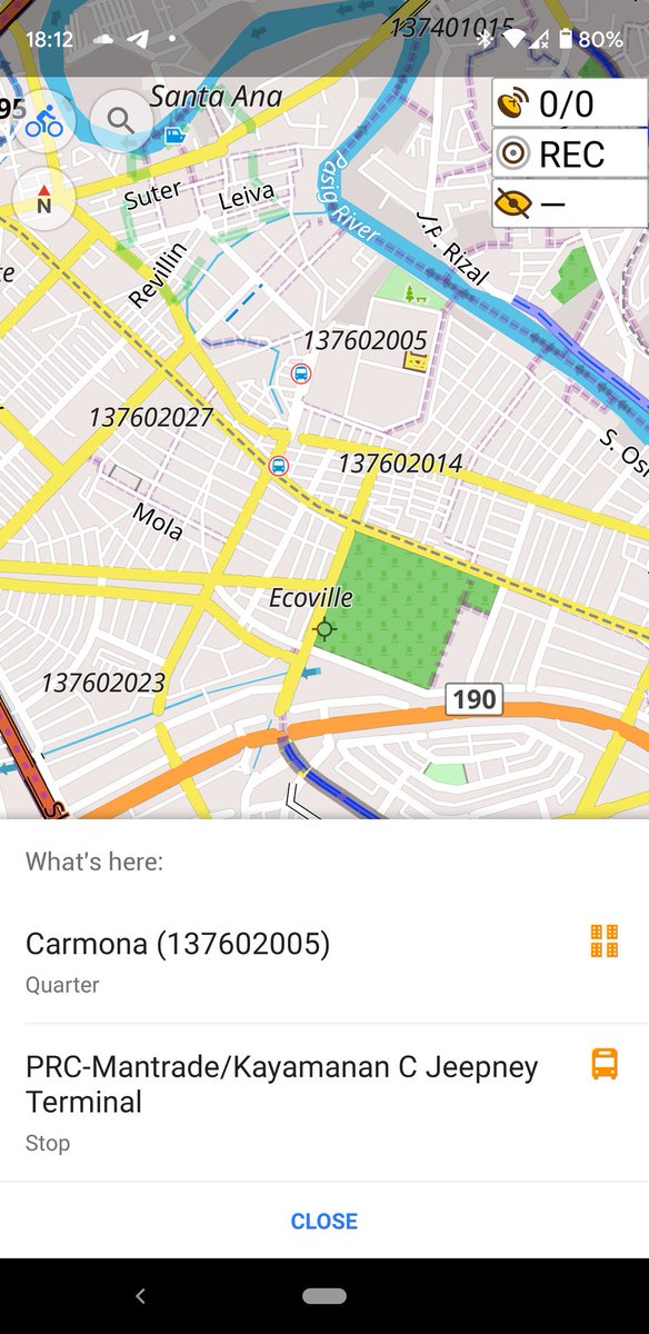 GOwin's tweet photo. The following photo of a nearby neighborhood shows an #osmand bug, where POIs tagged as place=quarter with a ref tag render the ref values instead of their names.
Curiously, their online #Osmand tiles don't show this because they use #OpenStreetMap #mapnik . https://t.co/2E7hn7wt8P