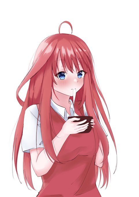 ほめてれさんがTwitterに投稿した中野五月(五等分の花嫁)のイラスト。