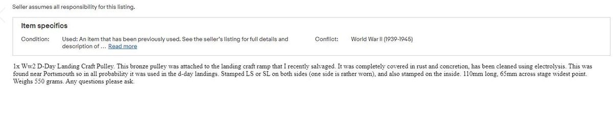 I know of 8 LCA wrecks around the coast, but there are undoubtedly more. I won't reveal the location of any of them I'm afraid, and even if you do know, please don't say. I've decided that after seeing this advert on eBay, it's not a good idea.