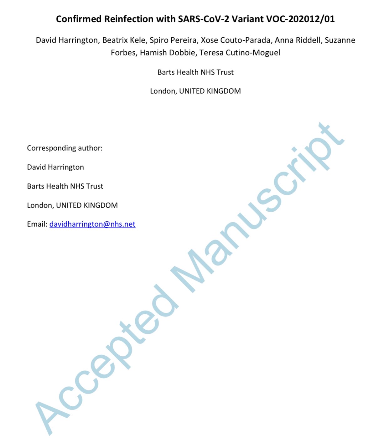 Eric Feigl-Ding on Twitter: "📍First ever reinfection of the new B117  #SARSCoV2 has now been officially identified in a 78 year old man in the UK  🇬🇧. Confirmed with genome sequencing by