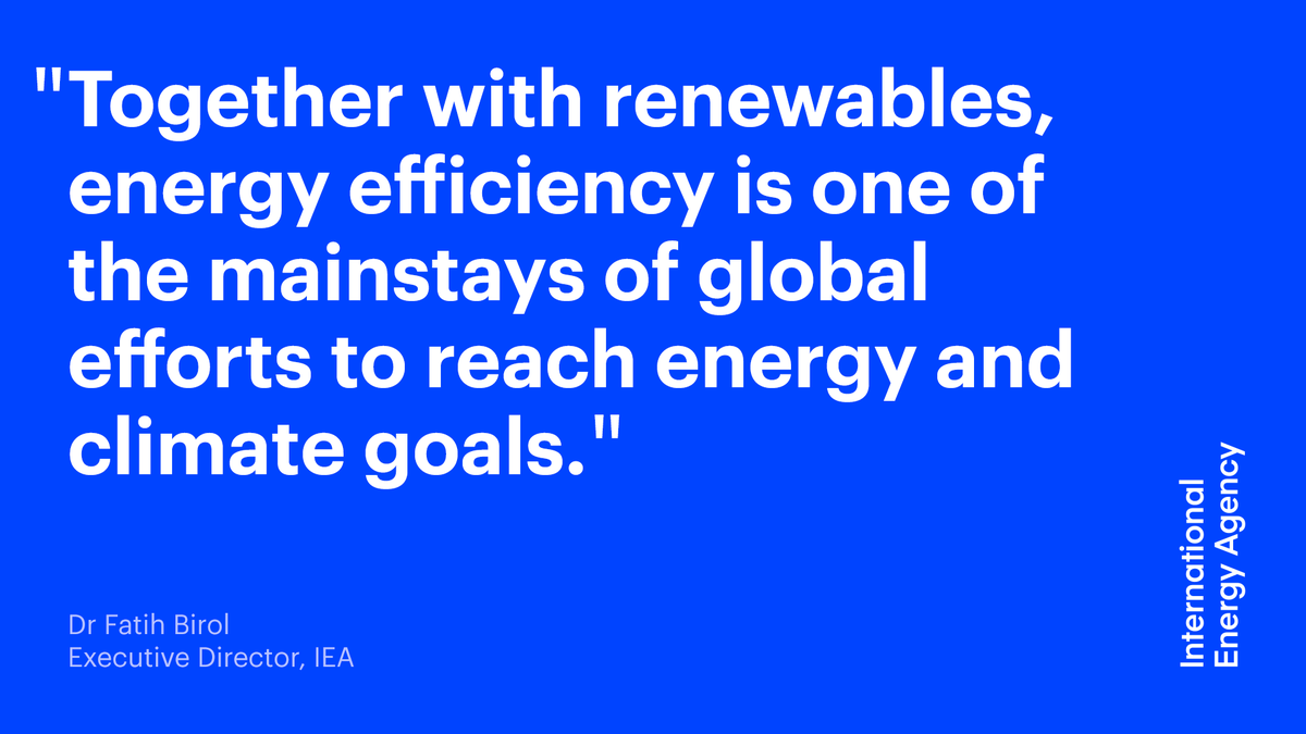 IEA's tweet photo. 🗣 “Energy efficiency is one of the mainstays of global efforts to reach energy &amp; climate goals … I’m very concerned that improvements in global energy efficiency are now at their slowest rate in a decade.”

@IEABirol launching Energy Efficiency 2020 ➡️ https://t.co/VVPdiZiBBU https://t.co/uh3uU2hpCR
