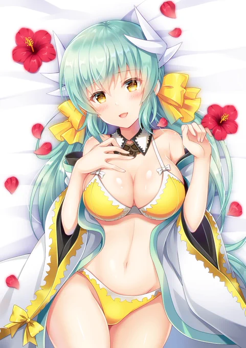 #くそ寒いので水着絵を貼る 