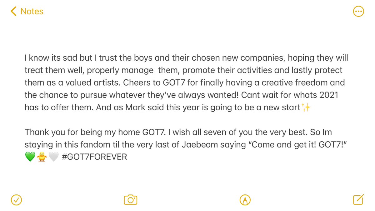 amerithighWANG's tweet photo. Im staying in this fandom til the very last of Jaebeom saying “Come and get it! GOT7!”   💚🐥🤍 #GOT7FOREVER @marktuan @BamBam1A @GOTYJ_Ars_Vita @JacksonWang852 @GOT7Official https://t.co/lIO1qAc6HZ