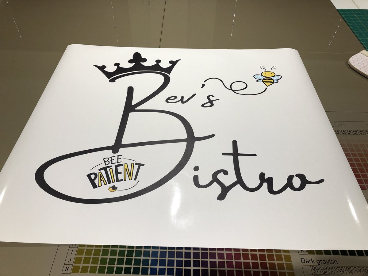 WallChimp's tweet image. Enjoyed making this fun wall sticker for Bev’s Bistro this morning, I love the design. If you are in need of a custom wall sticker to promote your business or club then please just message me. #wallchimp #customstickers #customwallstickers #shrewsburybusiness #shropshirebusiness