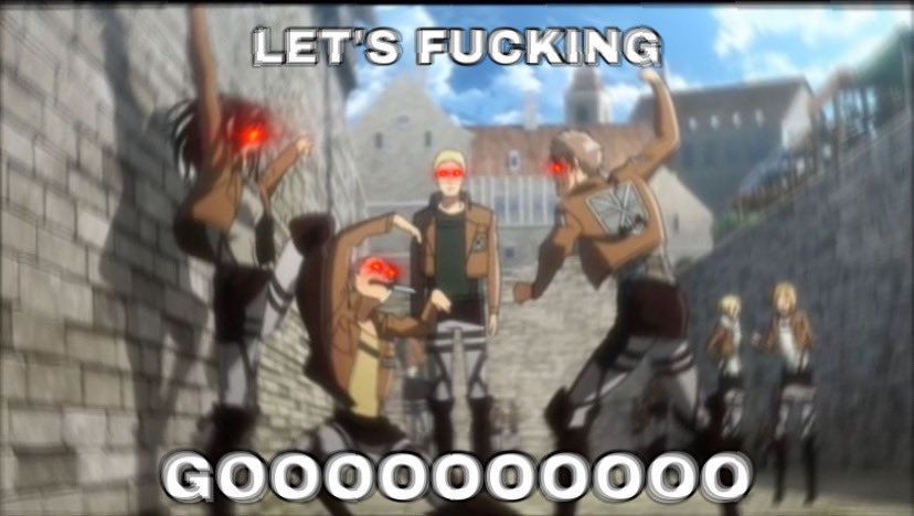 YsaIover's tweet photo. If everyone is this hyped for the declaration of war, then imagine the hype next week when the corps make their entrance🔥🔥

#SNKDeclarationOfWar https://t.co/SiTUfRBVvI